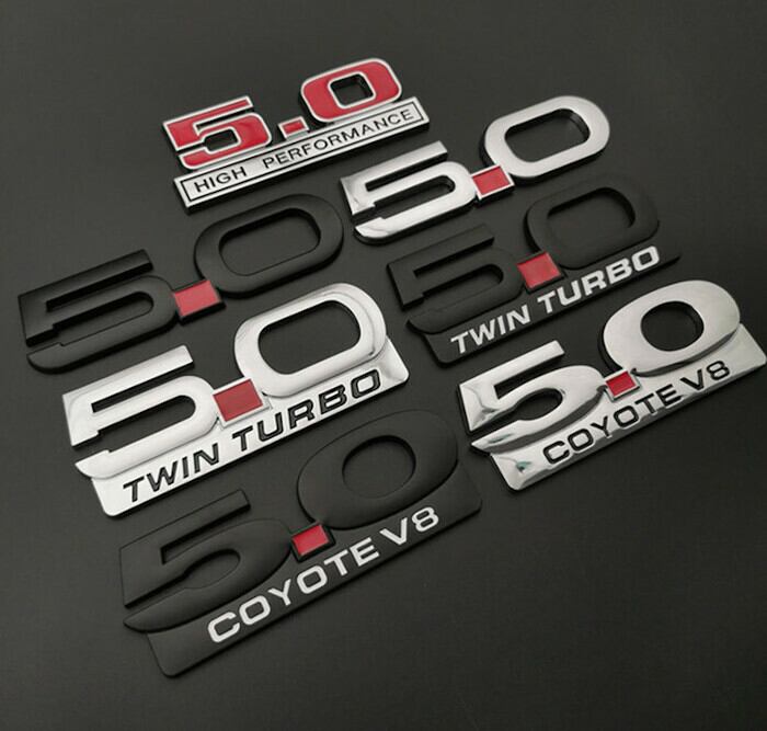 バッジ ステッカー エンブレム 合金 5.0 TWIN TURBO COYOTE V8 HIGH
