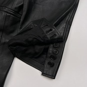 希少L / Paul Smith ポールスミス LONDON 本切羽 ラムレザー 3B テーラードジャケット サイズ L /羊革 レザージャケット /黒 ブラック メンズ