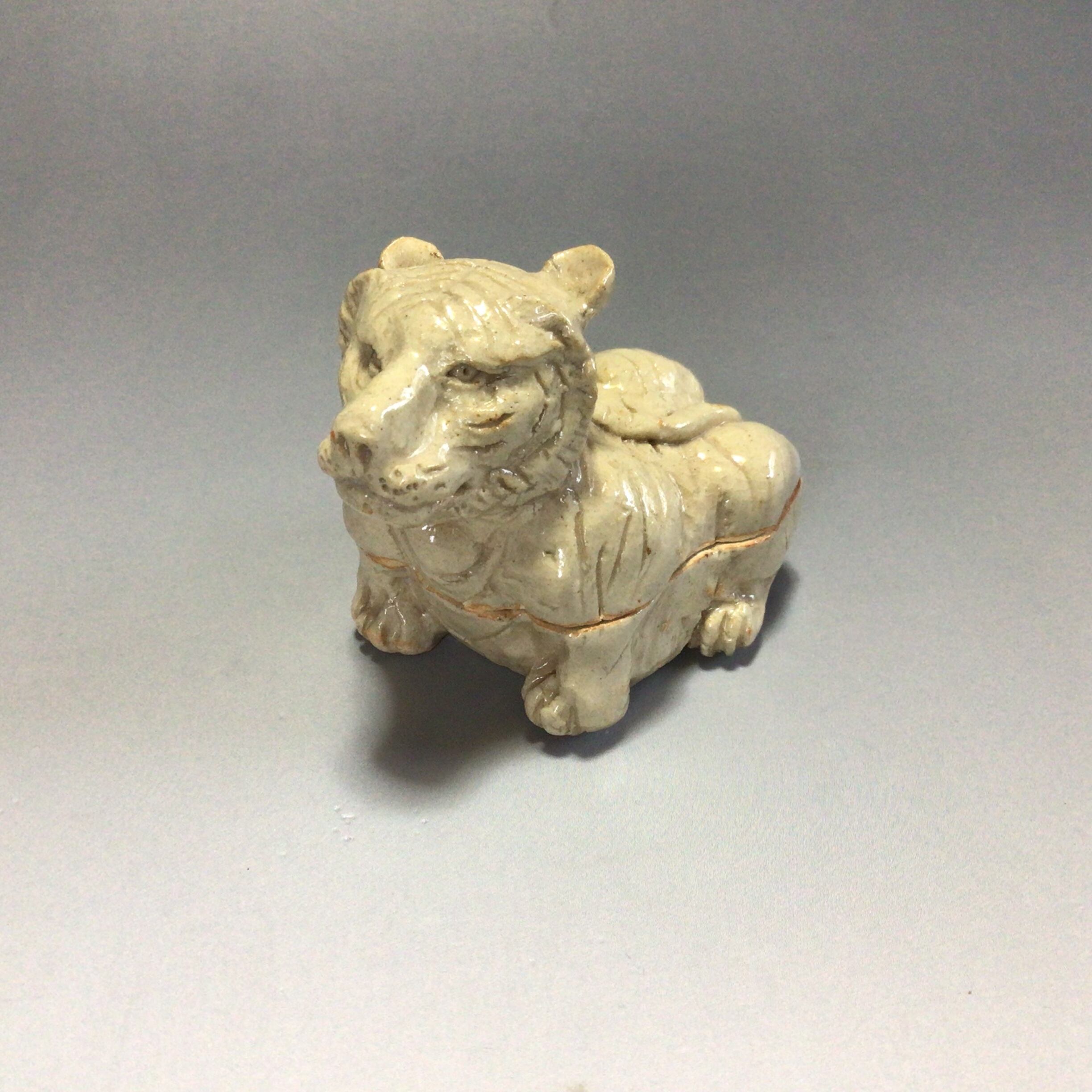 虎の香合 虎の香合 兵庫県 澤田博之作 虎 香合 無傷 共箱