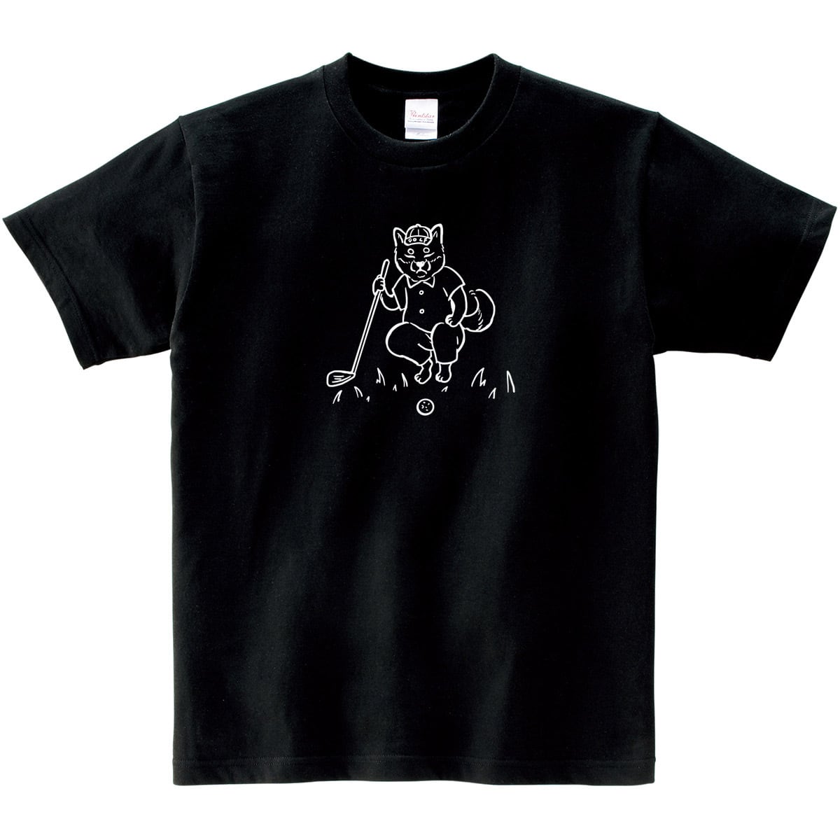 死神と犬のグラフィックTシャツ ゴルフ 柴犬 風 芝を読む Tシャツ dog49 ゴルフ 考える 父の日 父の