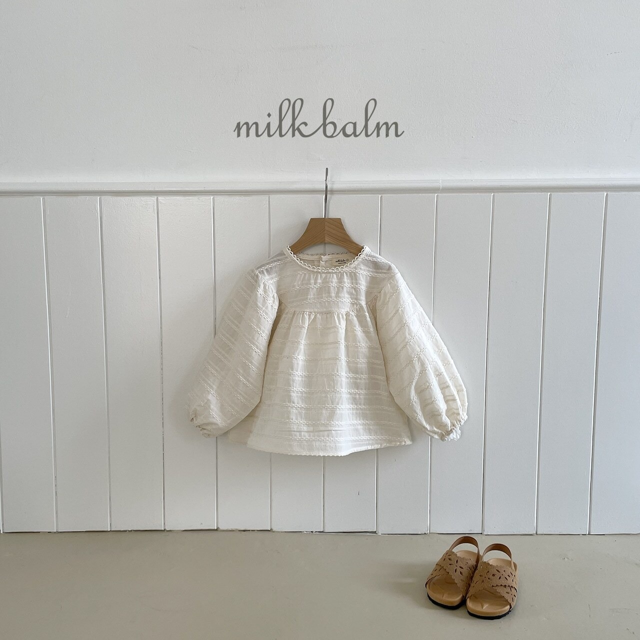 韓国子供服 / 26Autumn / Milkbalm / ジュディブラウス / 女子服 / キッズ服 / 秋服 *XS~XL*