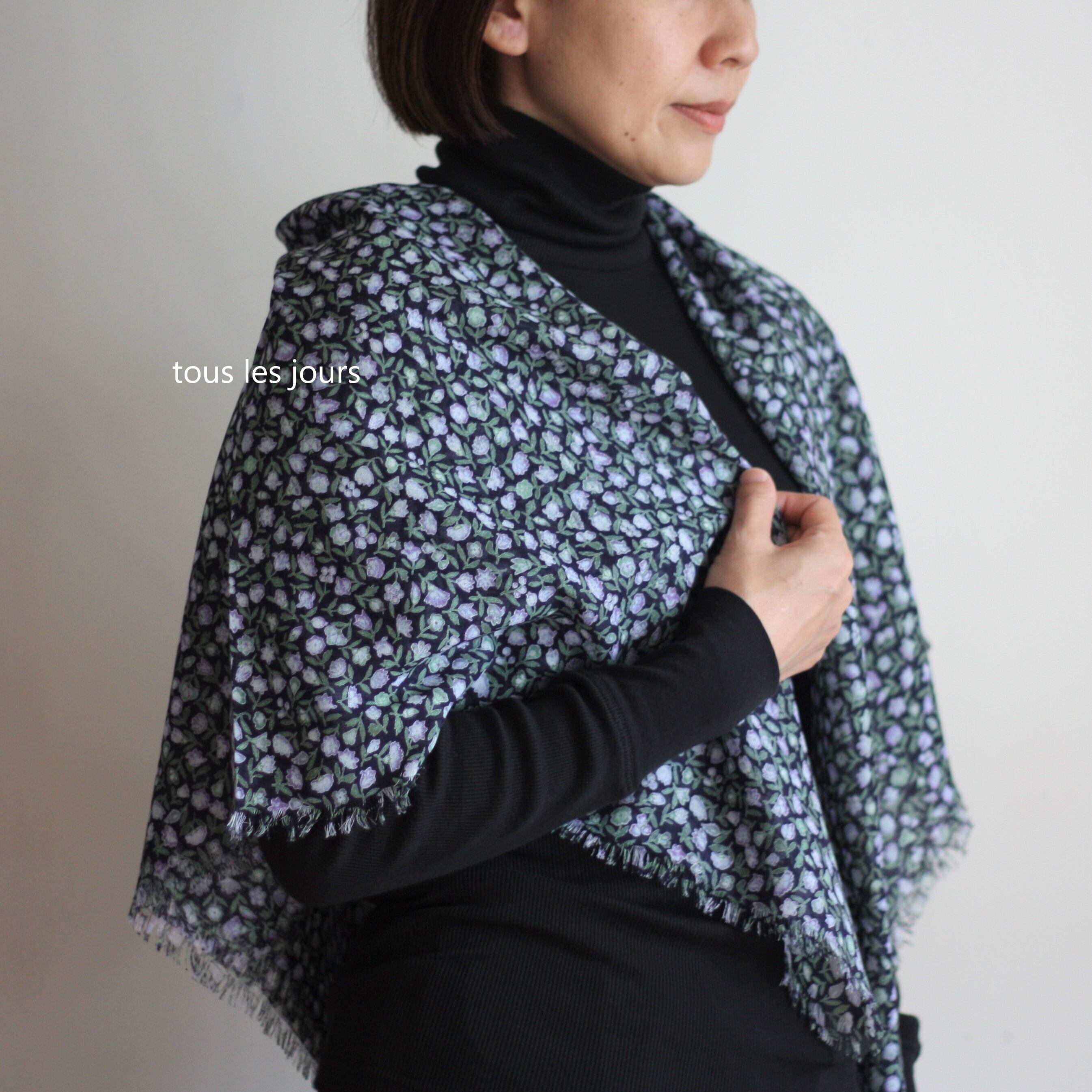 R&D.M.co- オールドマンズテーラー コテージフラワーガーゼショール  