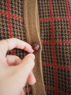 ~1990’s AUSTRALIA LIZSPORT Plaid Pattern Cotton Cardigan／L