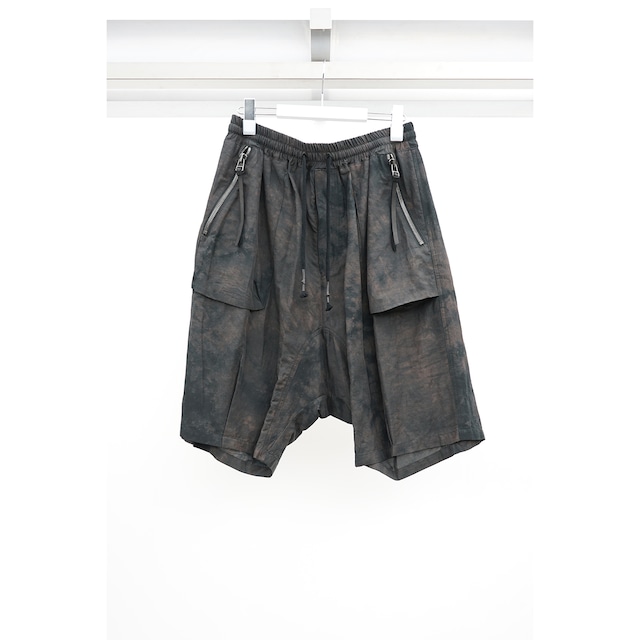 [D.HYGEN] (ディーハイゲン) ST107-1624S Uneven Dyed Linen x Rayon Baggy Shorts