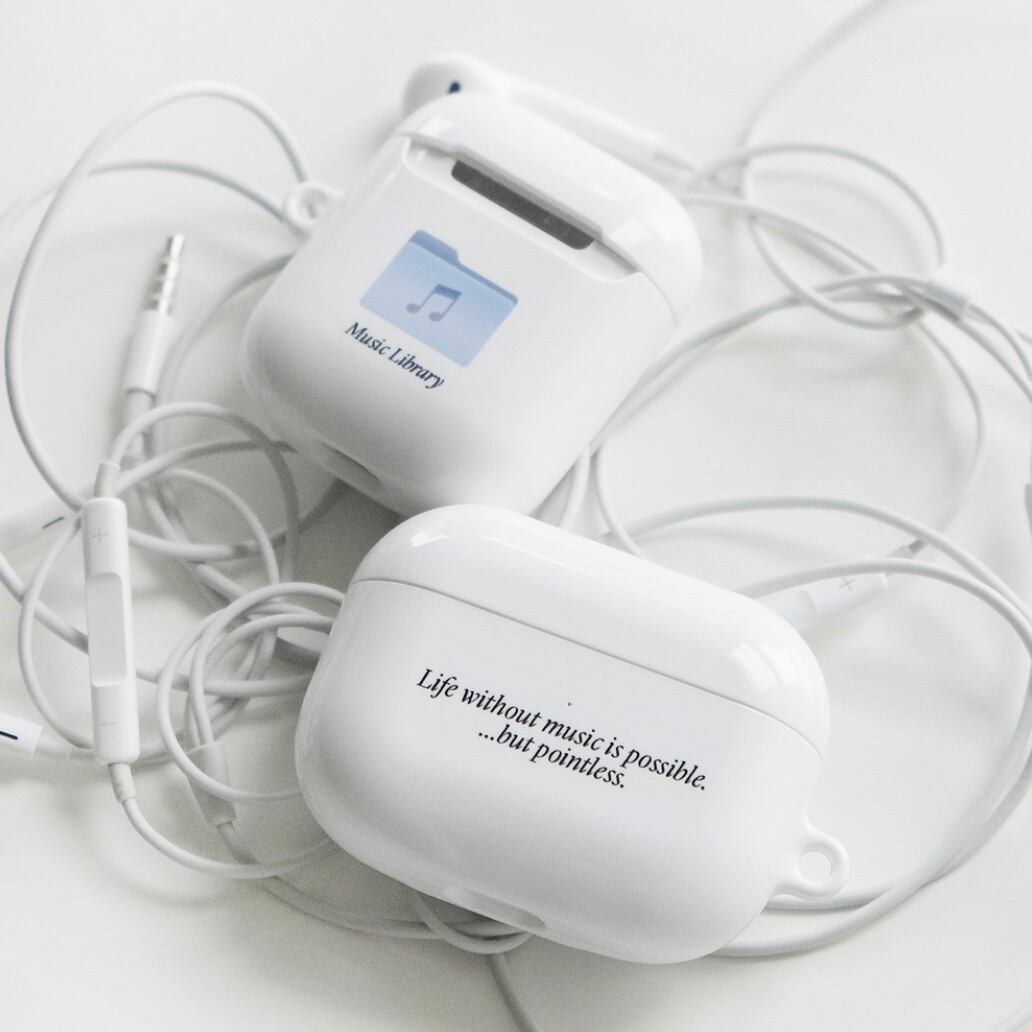【t.e.a】Music Library airpods case / airpods 1 2 pro 3 エアポッズ エアーポッズ プロ ハード ケース カバー 第１世代 第２世代 韓国雑貨