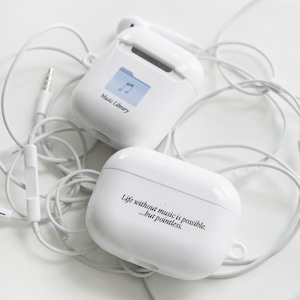 【t.e.a】Music Library airpods case / airpods 1 2 pro 3 エアポッズ エアーポッズ プロ ハード ケース カバー 第１世代 第２世代 韓国雑貨