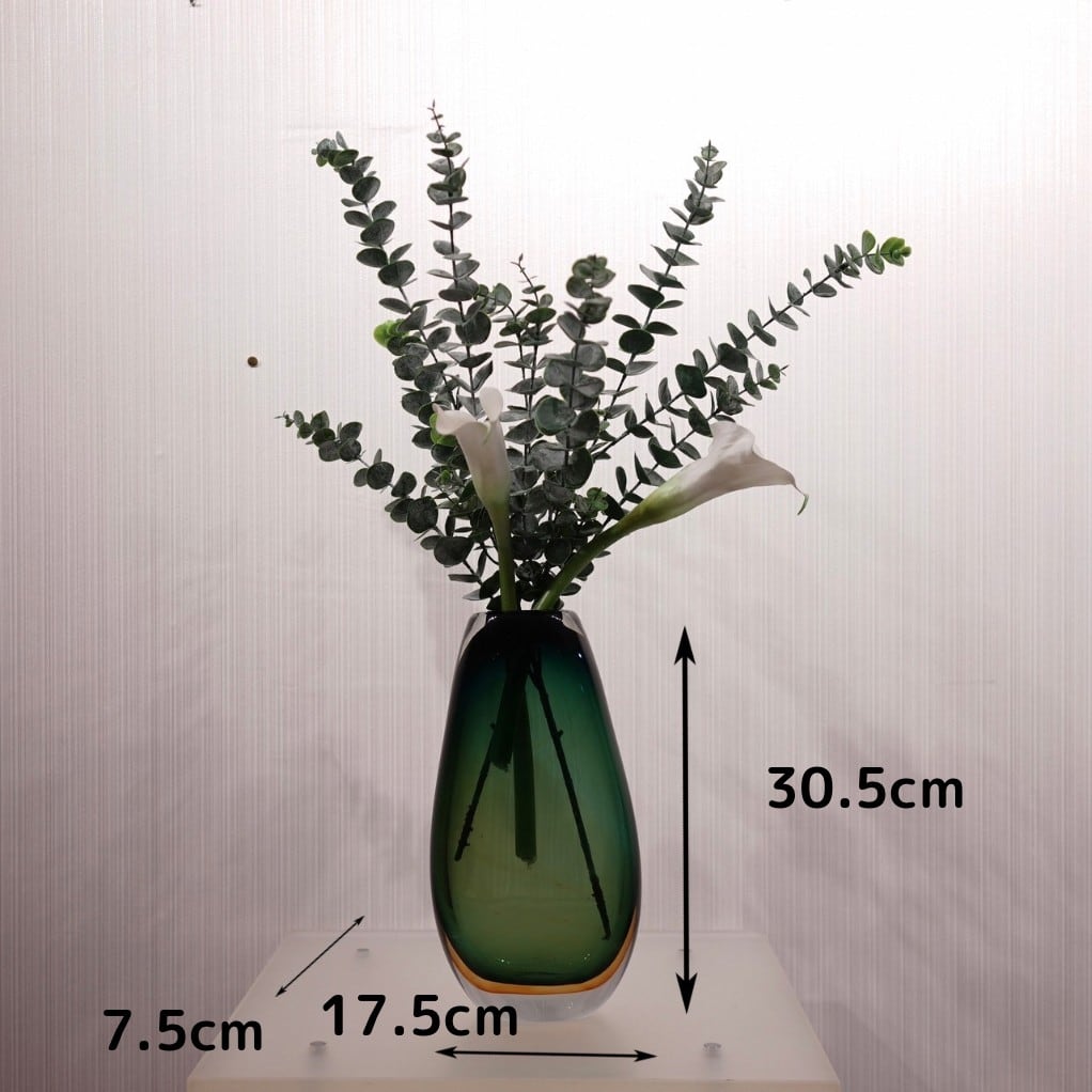 フラワーベース 新品 ガラス 造花付き 花瓶 北欧 ナチュラル モダン