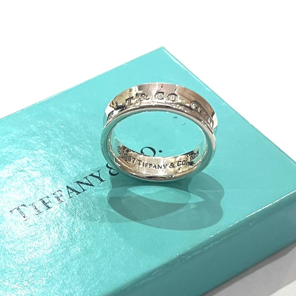 TIFFANY&CO】2115 ナローデザインシルバーリング 19号／ヴィンテージ