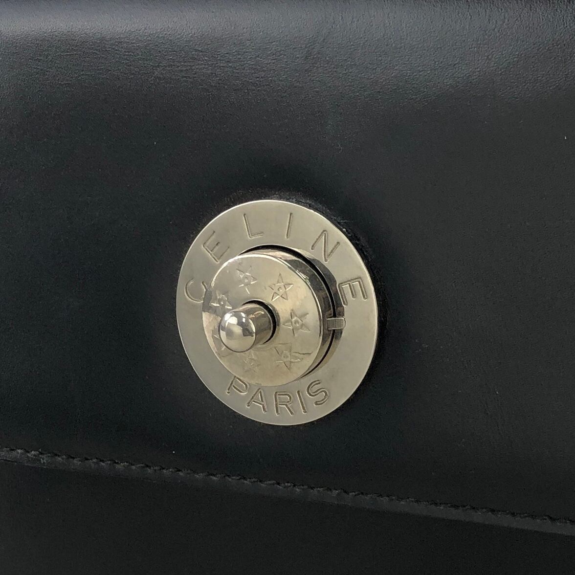 セリーヌCEL INEクラッチバッグ　スターボール CELINE セリーヌ スターボール レザー クラッチバッグ ブラック