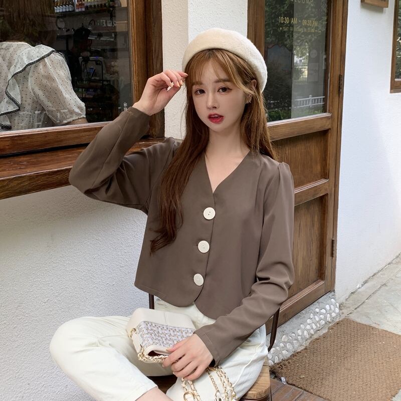 Vネックショート ショート丈 ミニ ミニ丈ホワイト 白シャツ ロング