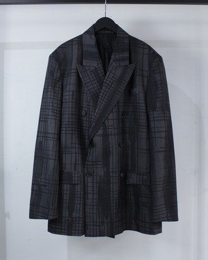 【Caka BLACK】“VERSACE” Checkered Design Tailored Jacket