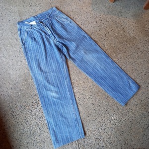 ドイツ製 ストライプデニムパンツ used [212133]