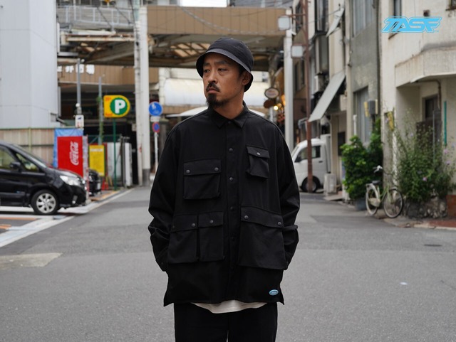 50%OFF!!　TASF  /   ポケットいっぱいシャツ  /  Black