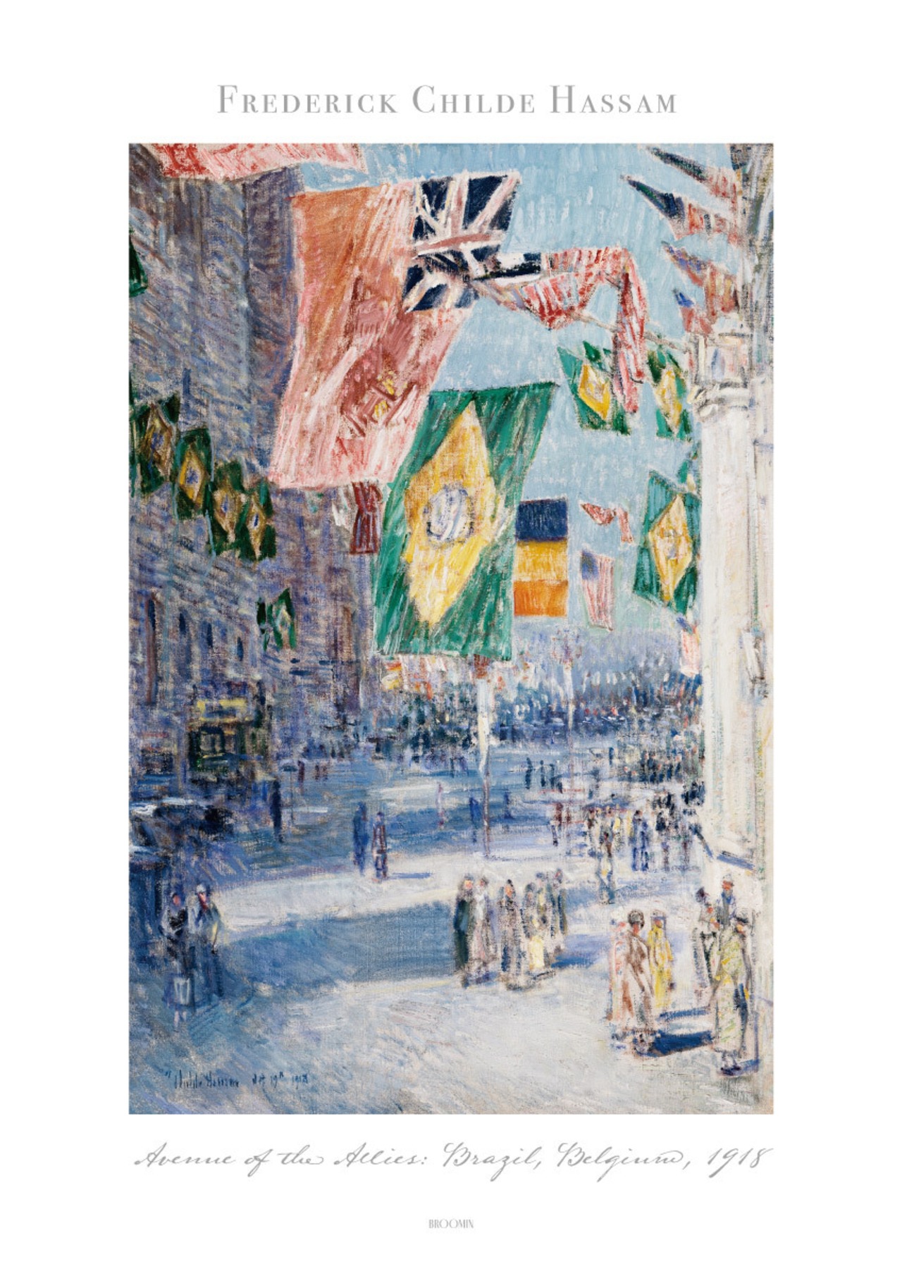 チャイルドハッサム Avenue of the Allies: Brazil, Belgium | AP164 | アートポスター 旗 ブラジル ベルギー 風景画 絵画 名画 名作 - 5