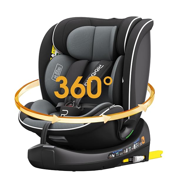 Jovikids チャイルドシート ISOFIX、 0か月~12歳頃 360°回転式 i-Size