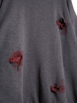 REMAKE /  blood cross design zip-up foodie