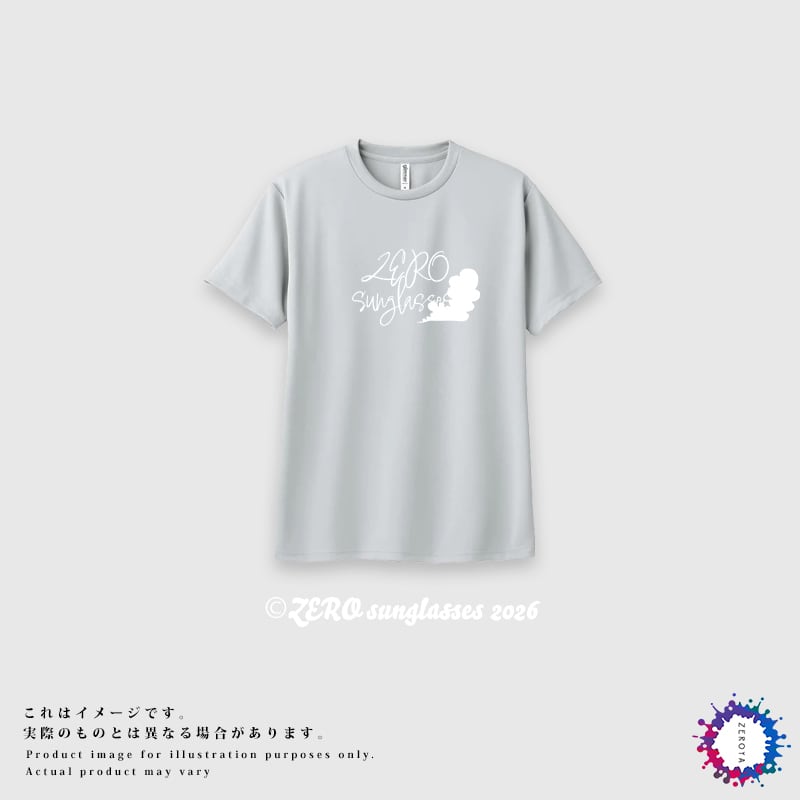 【2026夏季限定】「ゼロ・サングラス」ドライTシャツ(シルバーグレー)※発送時期:4月末頃~