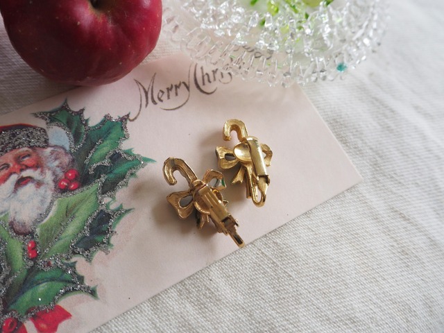 AMERICA 1980's Vintage Christmas earring：candy