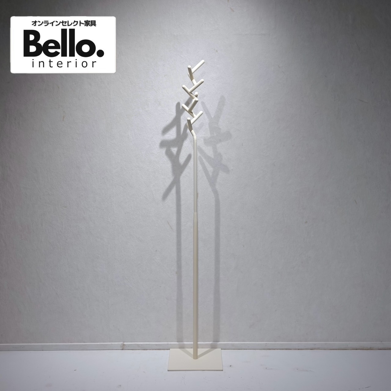 Mattiデザイン コートハンガー ポールハンガー コートスタンド 洋服掛け カバン掛け ホワイト モダン 北欧 ミニマル