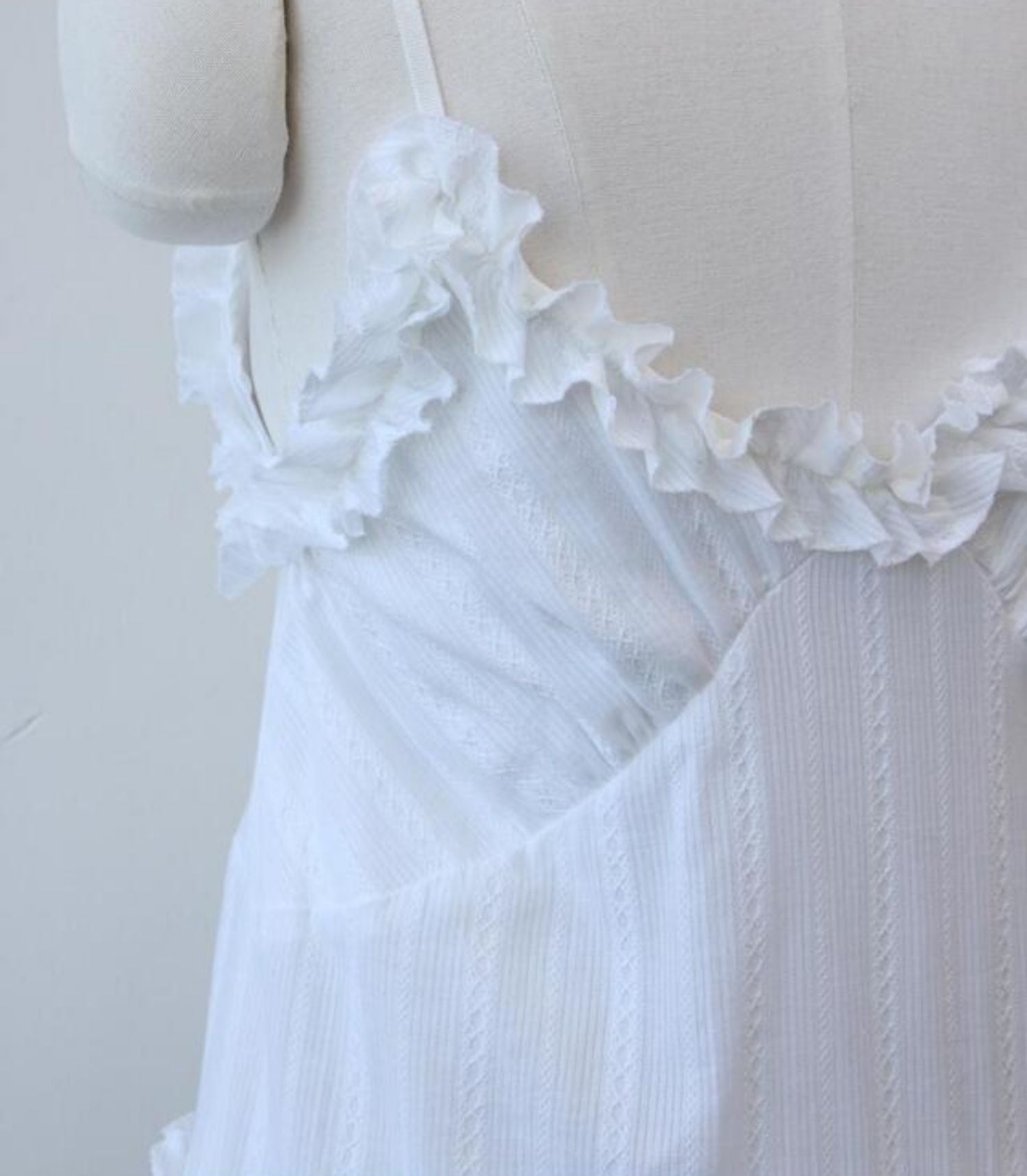 ワンピース ショート丈 ミニ ティアード ストライプ フリル