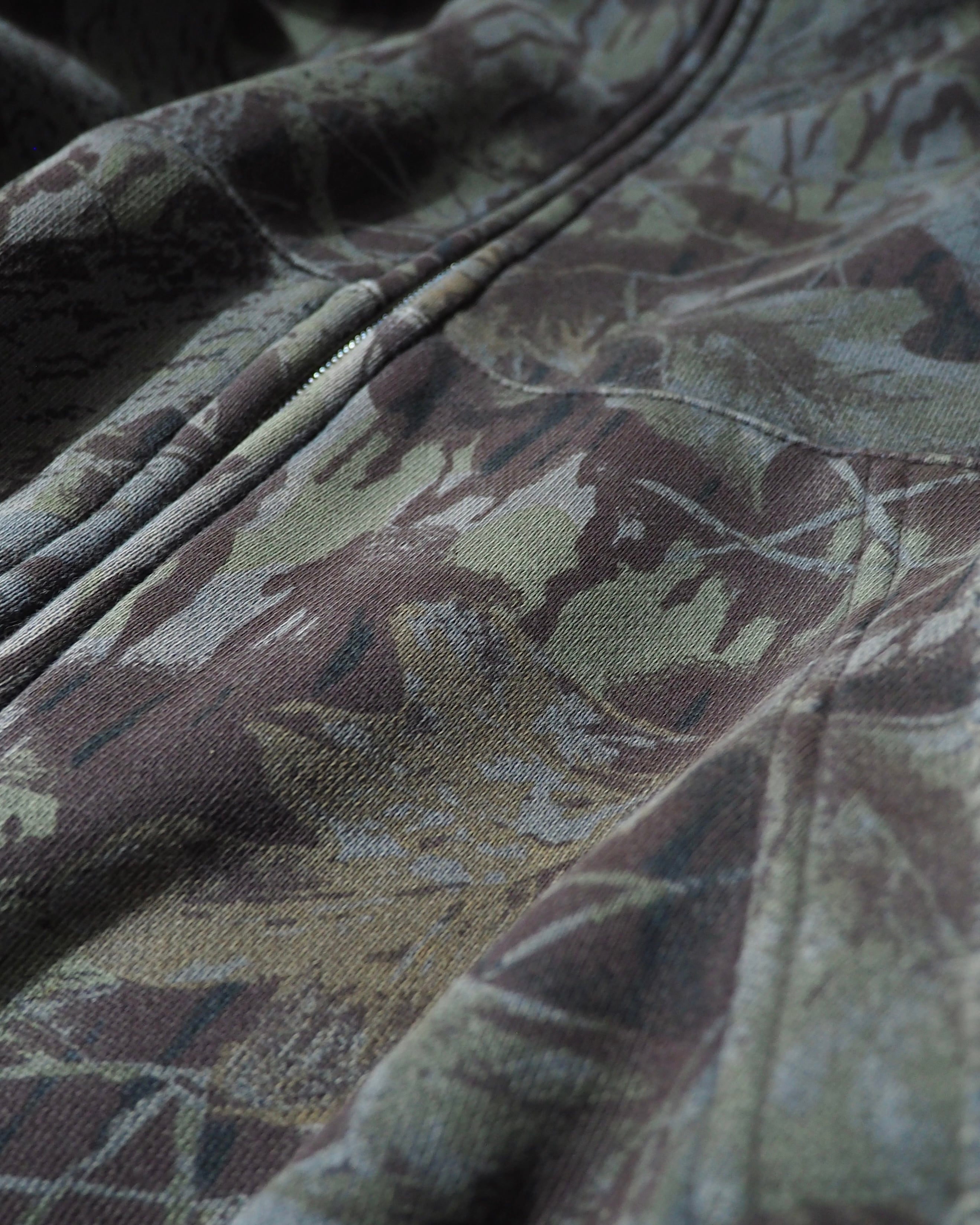 2002s " PPFM - Archive " Beautiful Aging Camouflage × Two stars Embroidery Full zip Parker ピーピーエフエム アーカイブ 星刺繍 パーカー