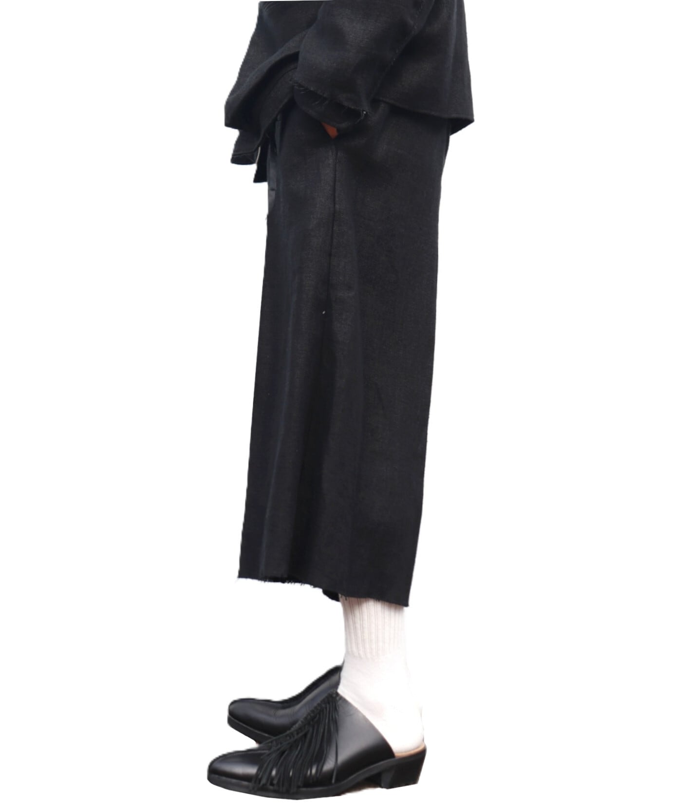Midorikawa / MID26SS-PT02 CROPPED CULOTTES PANTS (BLACK