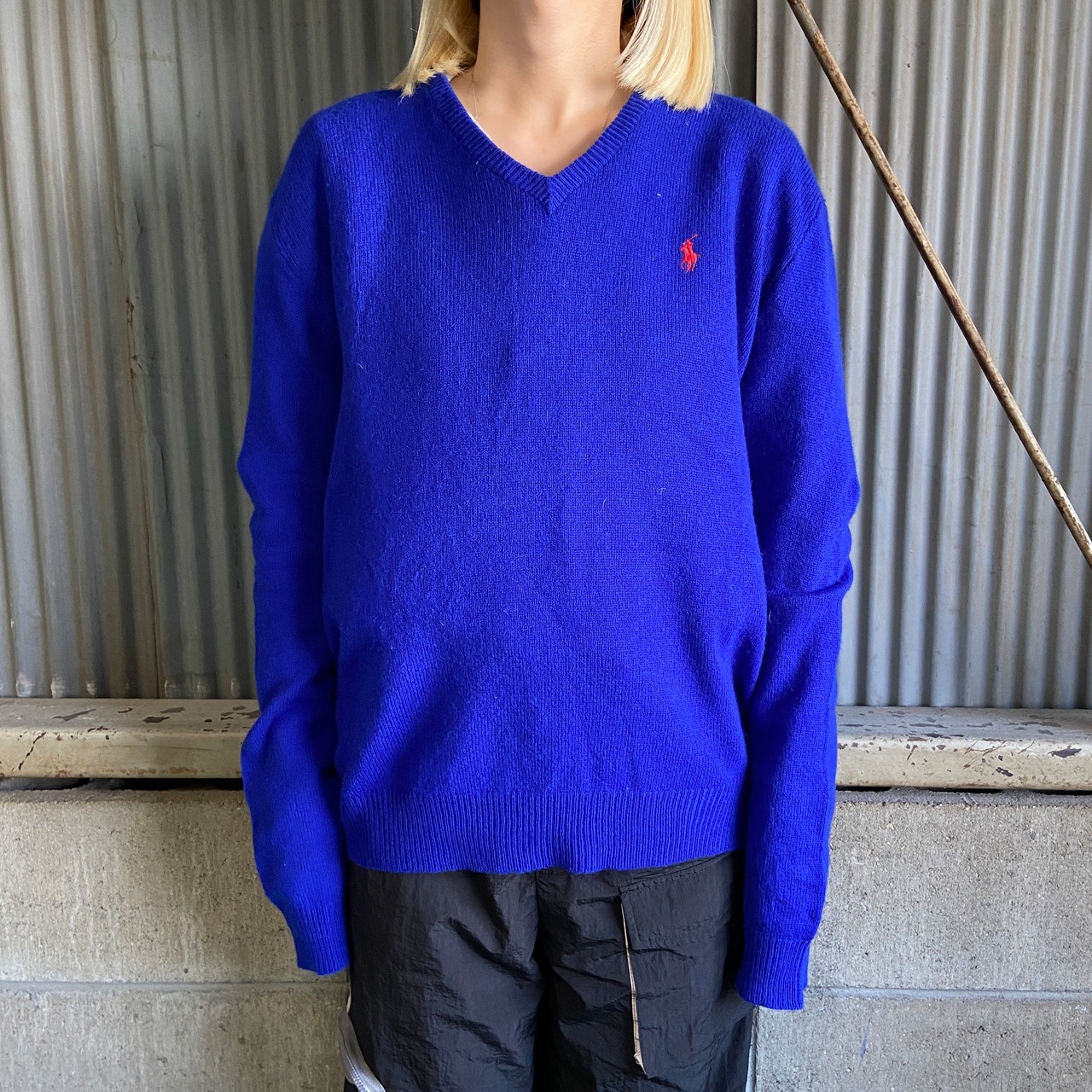 Polo by Ralph Lauren オールドラルフローレン Vネック ウールニット 