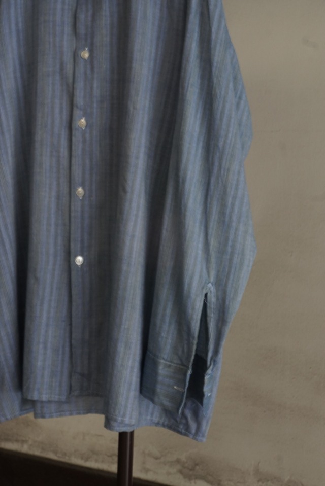 70s Blue Shadow Stripe Shirt