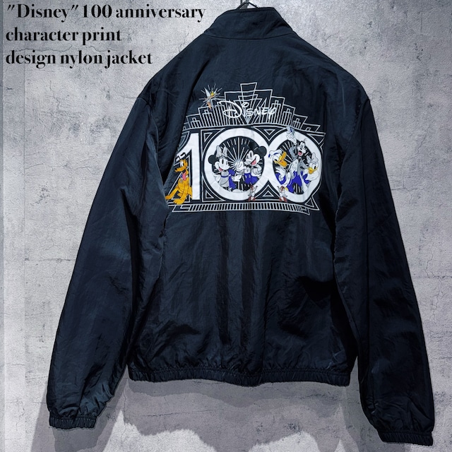 "Disney"100 anniversary character print  design nylon jacket