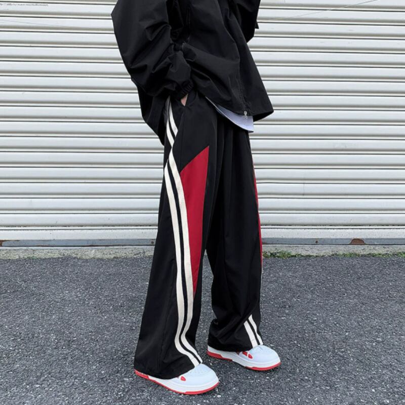 00s adidas　ストレートワイド　トラックパンツ　ジャージ　グレー　M