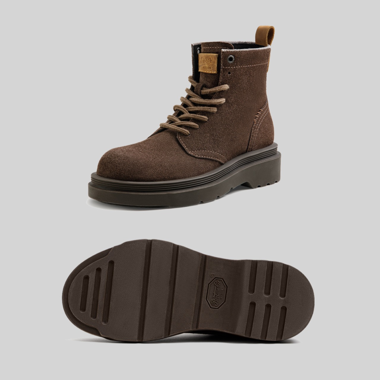 Brown Suede Leather High-top Boots / ブラウン スエード レザー ハイトップ ブーツ