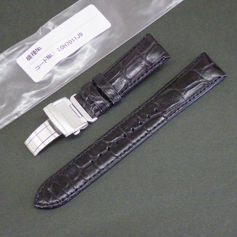 SEIKO セイコー 時計ベルト 20mm ワニ革 クロコダイルバンド L0H7011J9