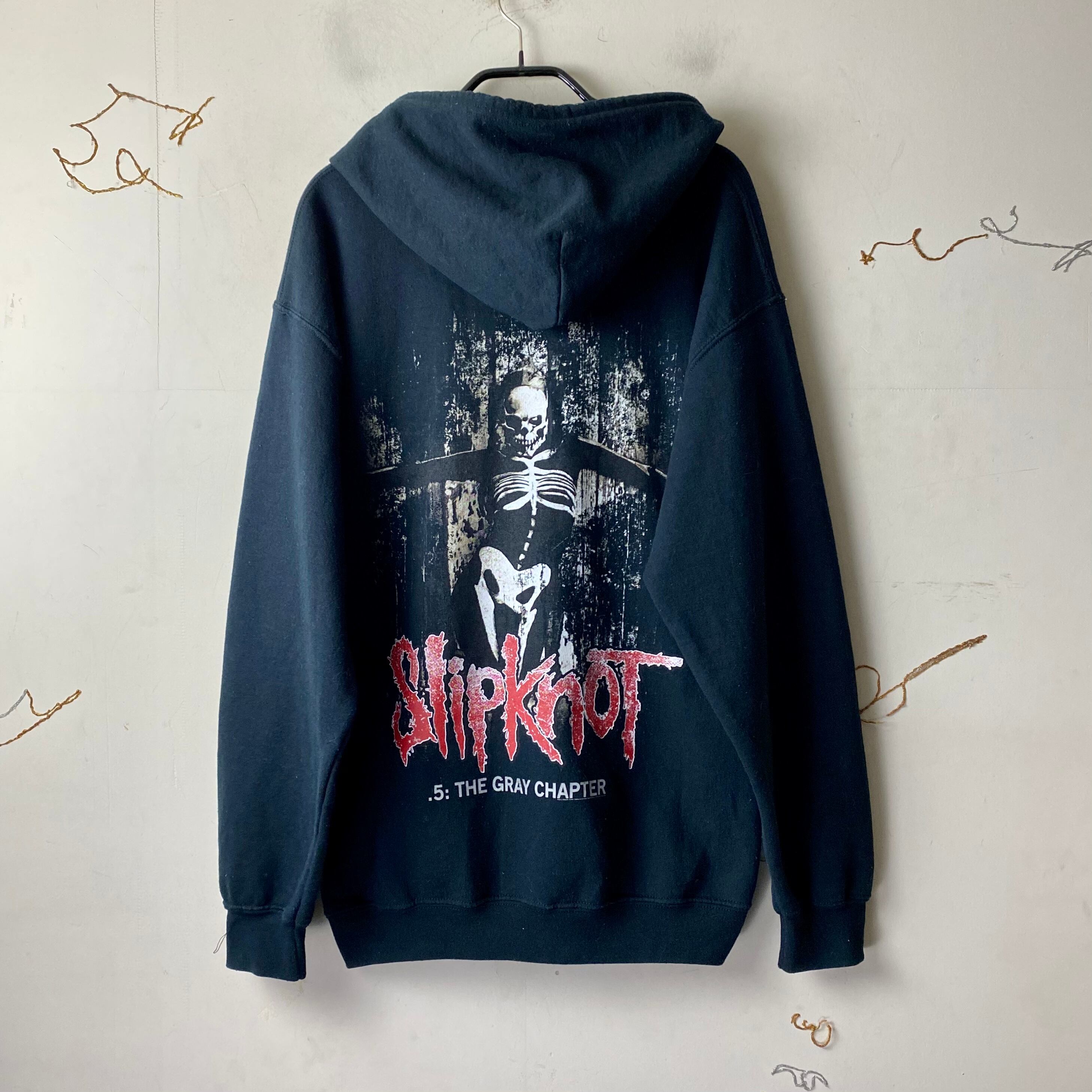 old SLIPKNOT zip-up music sweat parka “.5 the gray chapter” | NOIR
