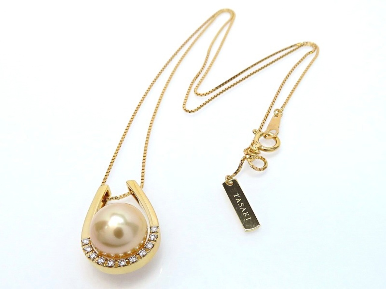 TASAKI タサキ 750 ゴールデンパール ダイヤモンド ネックレス 豪華 
