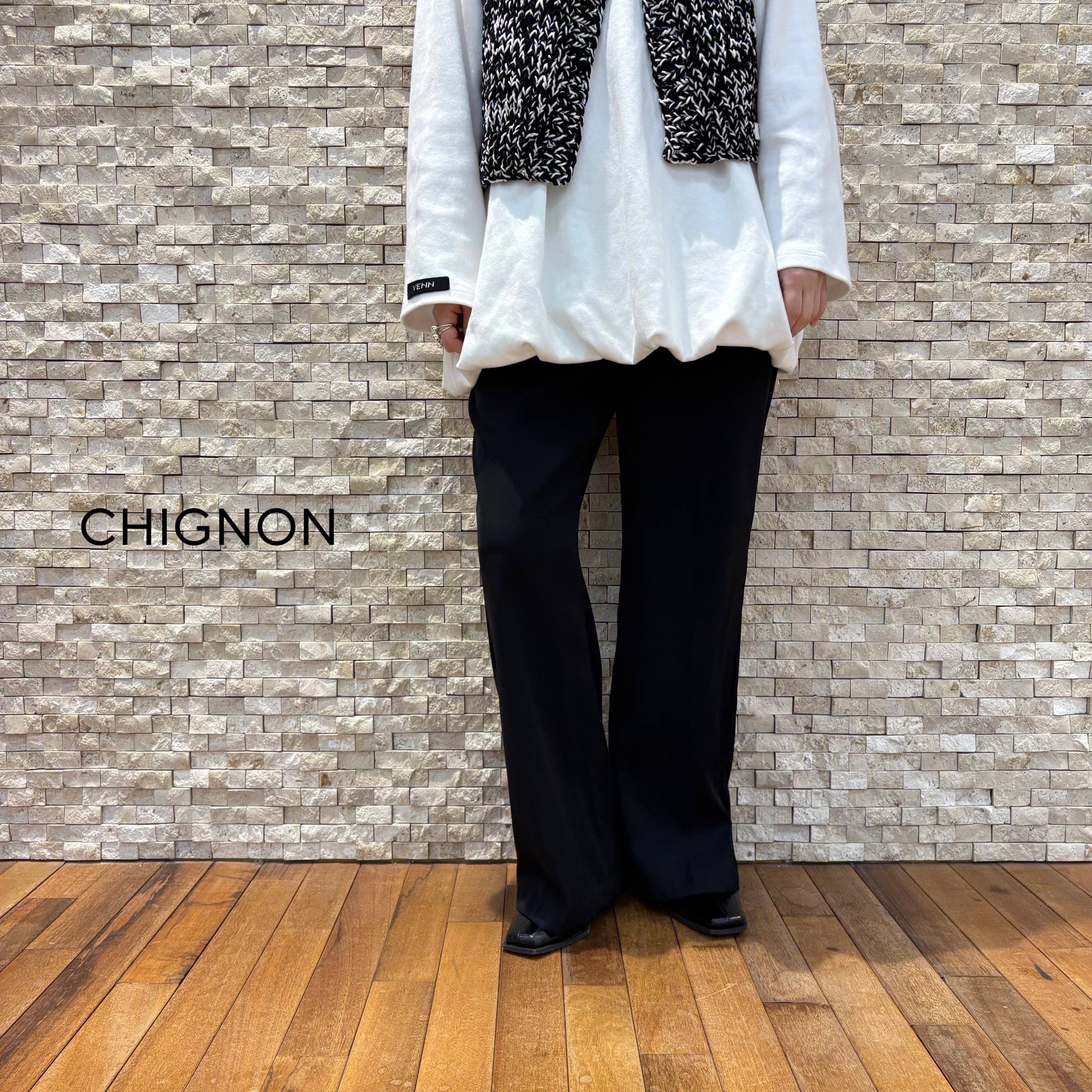 【CHIGNON】ツイルフレアパンツ(3855-222)