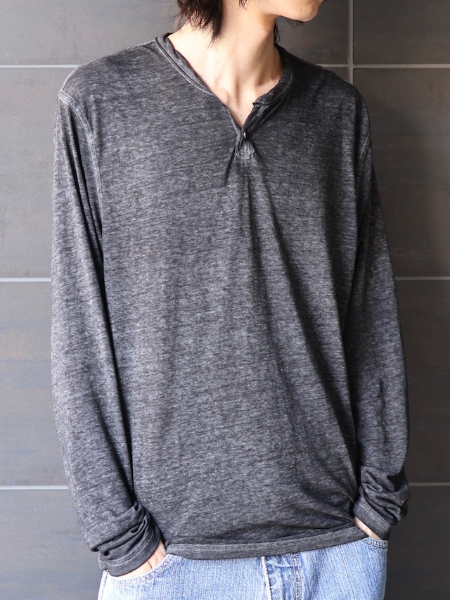 relax fit henley neck top