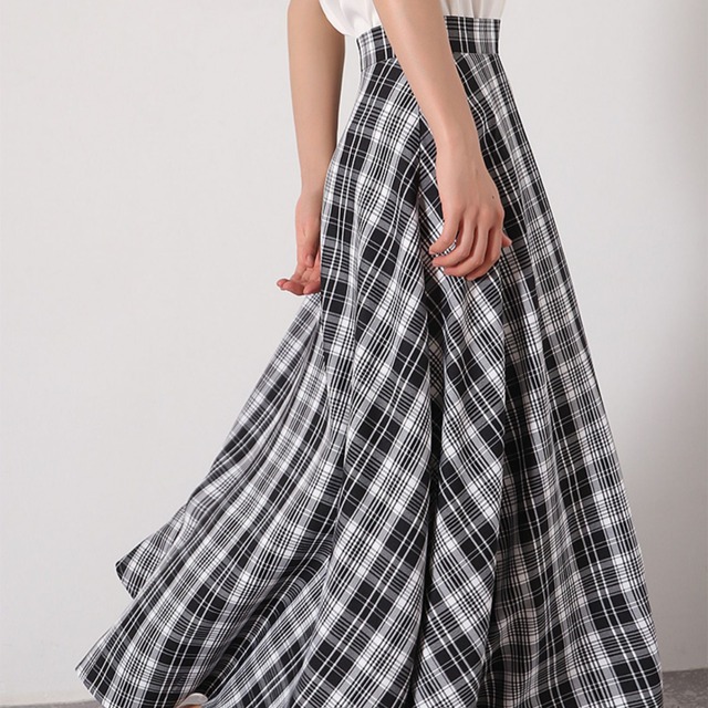 レトロチェックスカート　21294