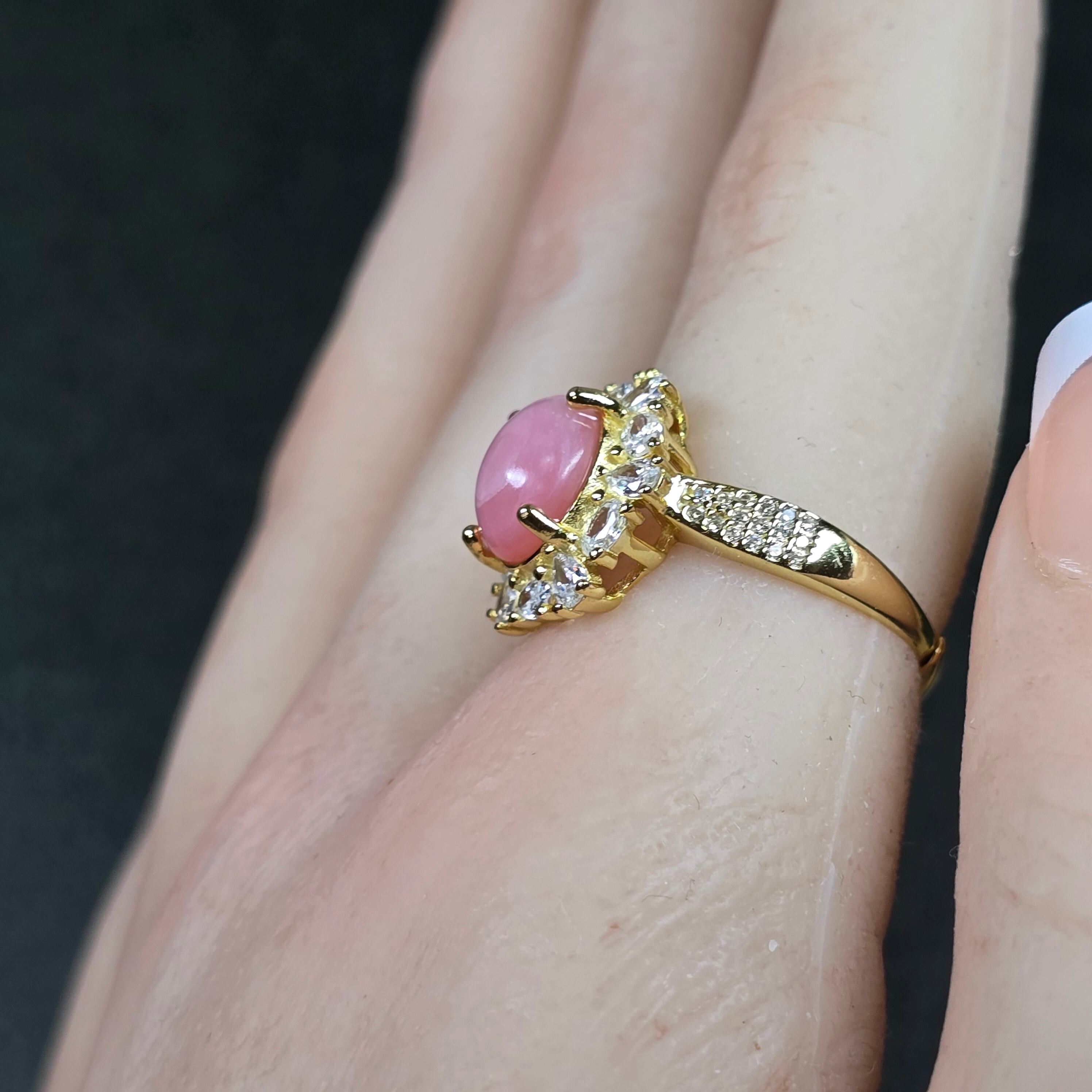 ピンクオパール リング ピンクオパール 指輪 ゴールド キラキラ | Momi
