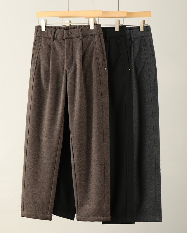 ウール混 ストレートレッグパンツ 3色　A0038