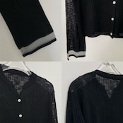 フレアスリーブシアーニットCD/ブラック