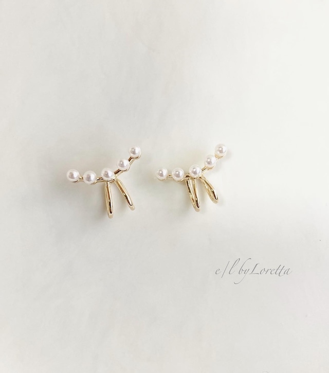 Pearl curve ear cuff  0051