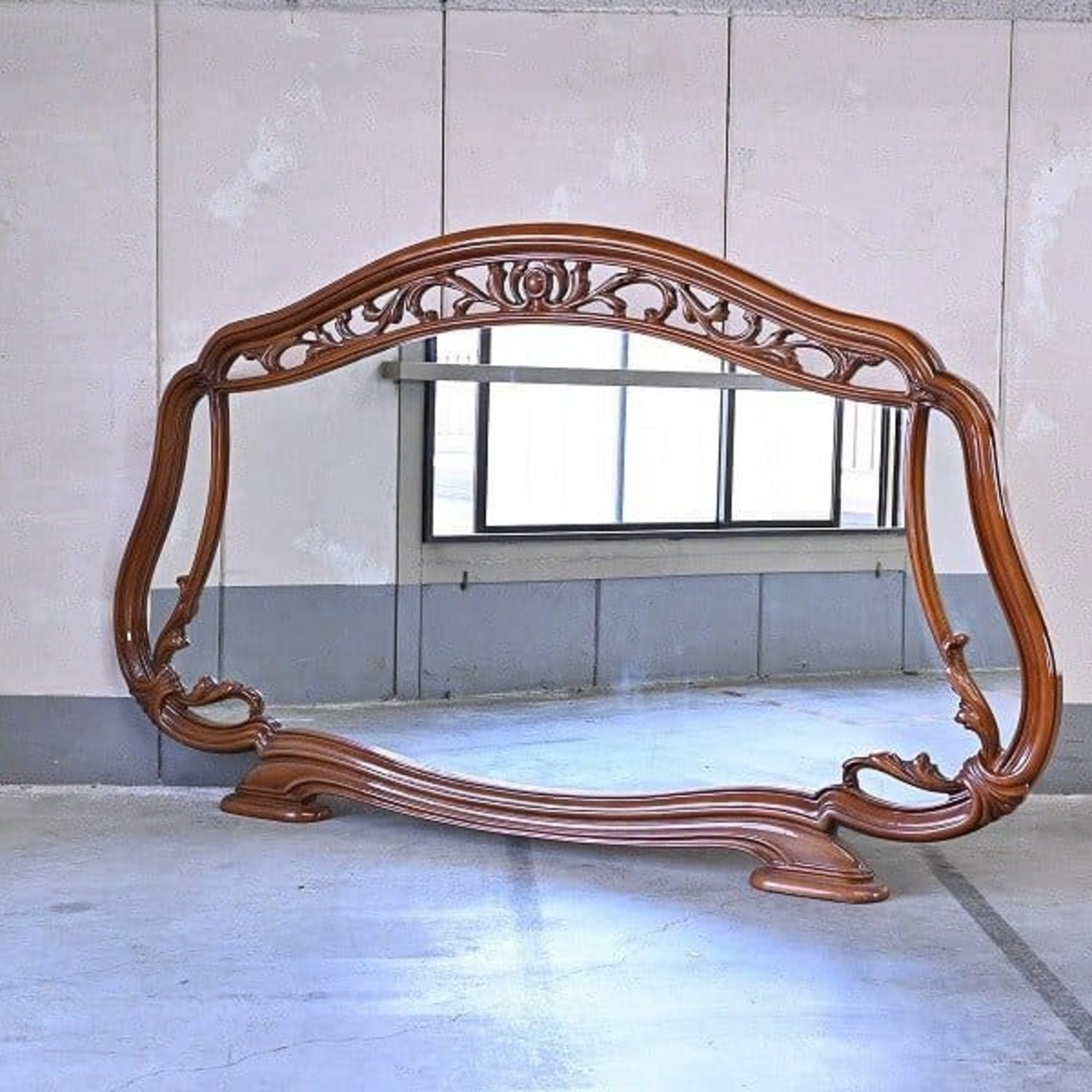 イタリア製 グリリ イタリー 大型ミラー 50万 立て掛け 全身 ビーチ材 Italy モダン クラシカル クラシック ビンテージ ゴ ロココ エレガン【中古家具/中古インテリア/USED家具ユーズド家具/リサイクル】