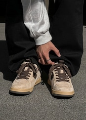 【Stk112】Suede Panel Chunky Sneaker