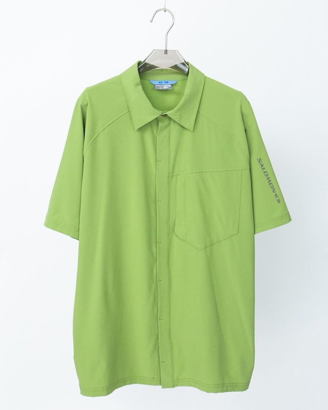 "SALOMON" fly-front shell short sleeve shirt