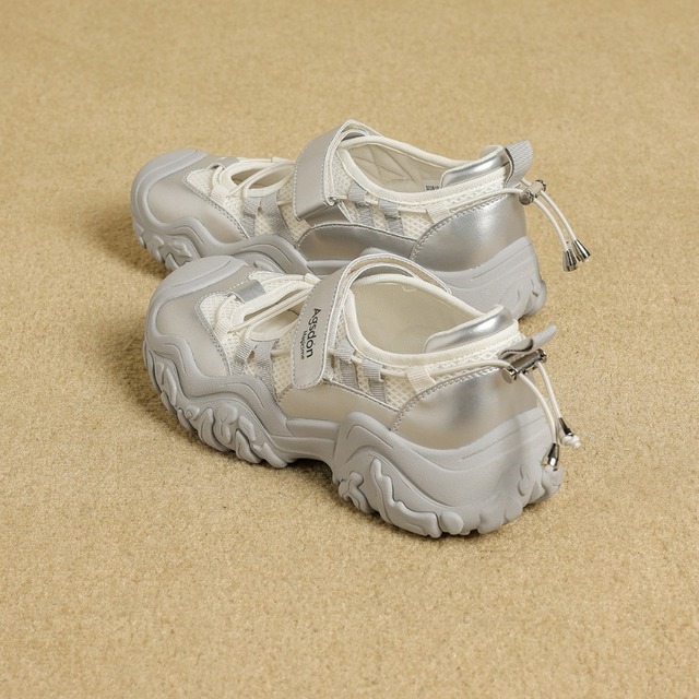 Mesh low-top Velcro sneakers ◆3color　204733