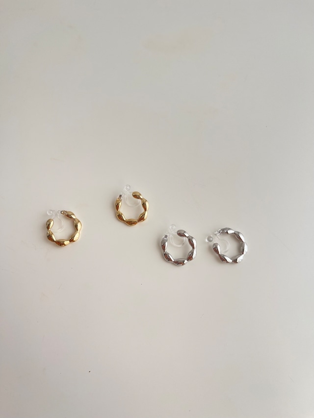 (即納) Fil. / Rice mini hoop earrings | 2color
