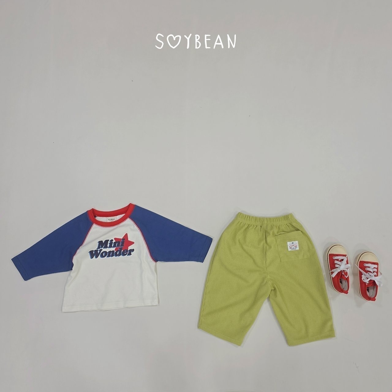韓国子供服 / 26Autumn / soybean / wonder ラグランTシャツ / キッズ服 / ジュニア服 / 秋服 *XS~JM*