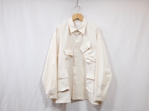 WHOWHAT” 4 POCKET SHIRT JACKET OFF WHITE”