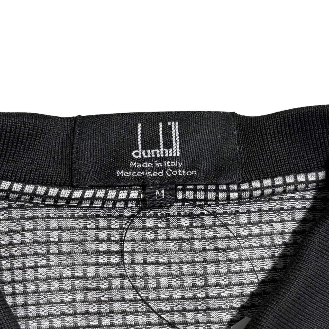 DUNHILL jacquard cotton long sleeves polo shirt