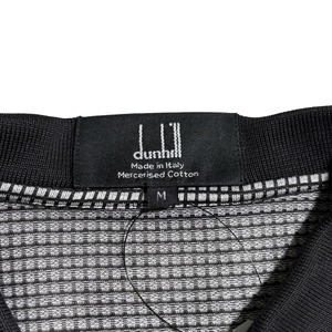 DUNHILL jacquard cotton long sleeves polo shirt